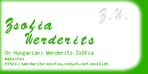 zsofia werderits business card